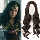 Marvel's Wonder Woman Diana Prince cosplay Halloween Part dark brown 50cm curly wigs