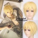"Fate" series Gilgamesh cosplay Halloween Comic-Con Party golden short hair Anime wigs