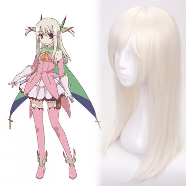 "Fate" series Illyasviel von Einzbern cosplay Comic-Con Party Pale gold Straight Anime wigs