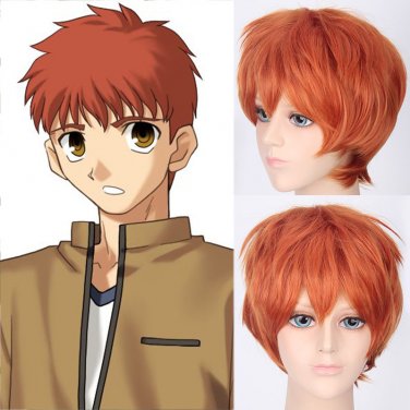 "Fate" series   Shirou Emiya cosplay Halloween Comic-Con Party red short Anime wigs