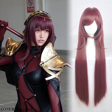 "Fate" series Scathach cosplay Halloween Comic-Con Party long Anime wigs