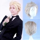 Blood Blockade Battlefront fallen blue cosplay Comic-Con Party light gold Slicked-back wigs