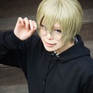 Blood Blockade Battlefront Black Wiliam Macbeth cosplay Comic-Con Party flaxen short wigs