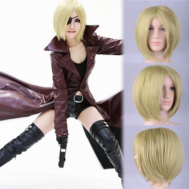 Blood Blockade Battlefront K&Acirc;&middot;K cosplay Comic-Con Party flaxen centre parting short wigs