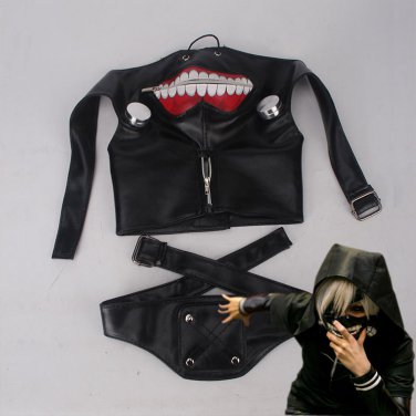 Tokyo Ghoul Ken Kaneki cosplay Comic-Con Party Artificial leather black face mask