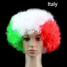 Italy flag color's Sports games The World Cup The parade carnival  celebrate Party  fans wigs