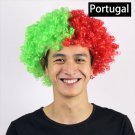 Portugal flag color's Sports games The World Cup The parade carnival  celebrate Party  fans wigs