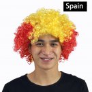 Spain flag color's Sports games The World Cup The parade carnival  celebrate Party  fans wigs