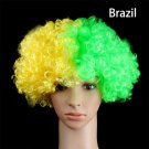 Brazil flag color's Sports games The World Cup The parade carnival  celebrate Party  fans wigs