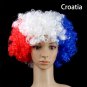 Croatia flag color's Sports games The World Cup The parade carnival  celebrate Party  fans wigs