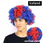 Iceland flag color's Sports games The World Cup The parade carnival  celebrate Party  fans wigs