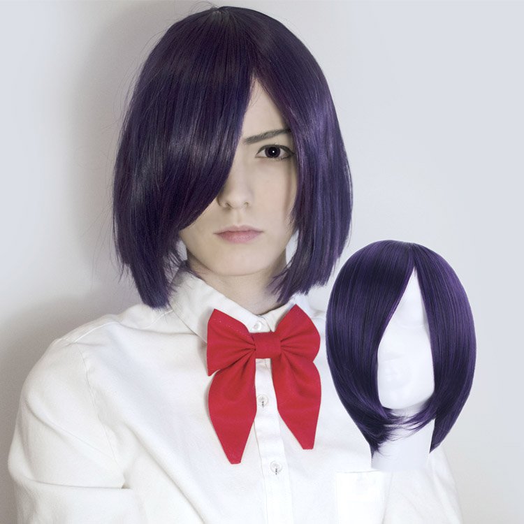 Tokyo Ghoul Toka Kirishima Cosplay Comic-con Party Deep Purple Wigs