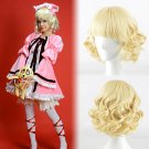 Rozen Maiden Hinaichigo cosplay blond short curly  Lolita hair Comic-Con Party wigs