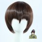 Touken Ranbu Online game Ishikirimaru cosplay deep brown short Comic-Con Party Anime wigs