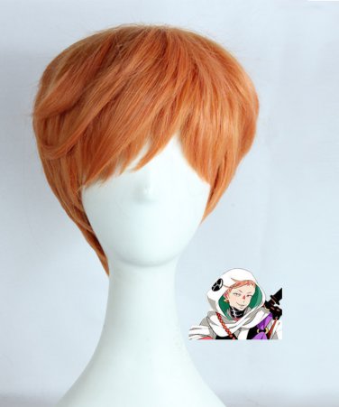 Touken Ranbu Online game Iwatooshi cosplay orange short Comic-Con Party Anime wigs