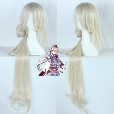 Touken Ranbu Online game Imanotsurugi cosplay party beige Knot hairstyle long anime wigs