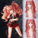Danganronpa: Trigger Happy Havoc Enoshima Junko cosplay red Gradient Color pigtails anime wigs