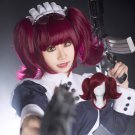 Black Butler Mey-Rin Maylene cosplay wig Comic-Con Party red pigtails Anime wigs