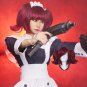 Black Butler Mey-Rin Maylene cosplay wig Comic-Con Party red pigtails Anime wigs