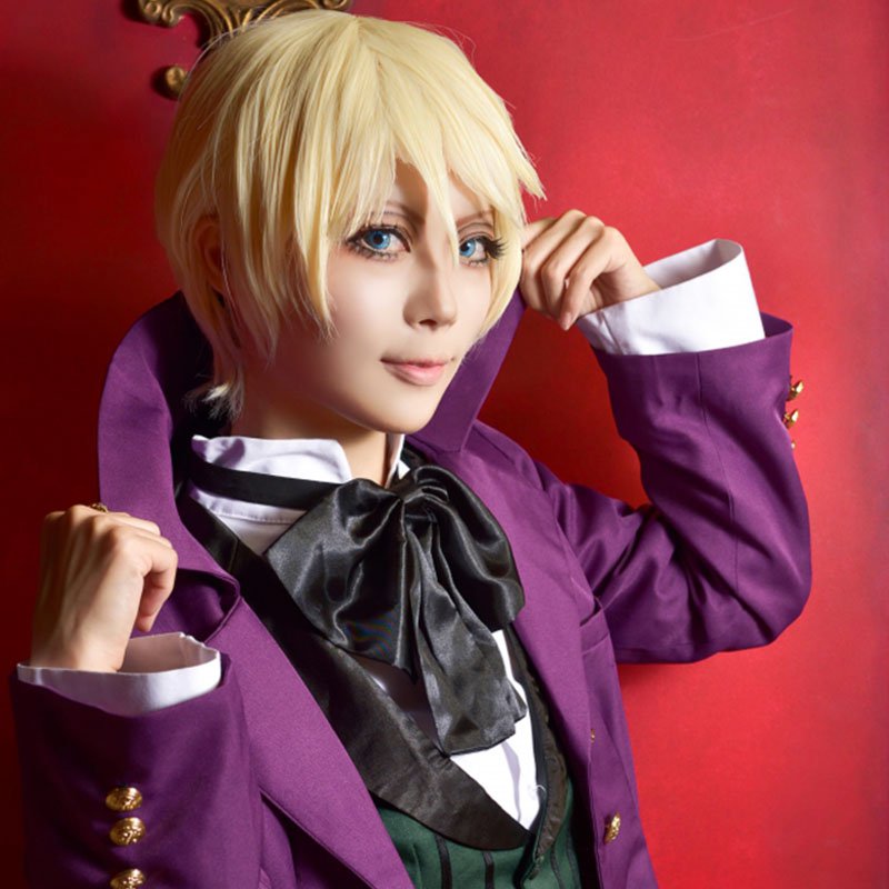 Black Butler Alois Trancy cosplay wig Comic-Con Party blond short Anime ...