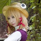 Touhou Project 洩矢 諏訪子 Suwako Moriya cosplay wig Comic-Con Party yellow Anime wigs