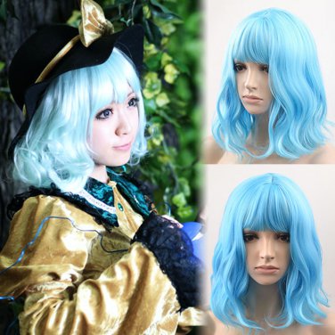 Touhou Project &aring;�&curren;&aelig;��&aring;�&deg; &atilde;��&atilde;�&uml; Satori Komeiji cosplay wig Comic-Con Party short curly Anime wigs