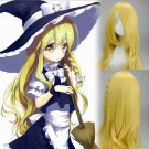 Touhou Project 霧雨 魔理沙 Marisa Kirisame cosplay braids wig Party blond long curly Anime wigs