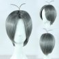 Zootopia sloth flash cosplay wig deep gray centre parting Comic-Con Party silver Anime wigs