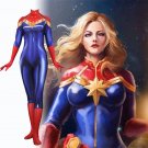 women's Ms. Marvel Binary Power cartoon cosplay suit Halloween Comic-Con party zentai Costume