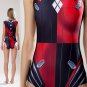Women's D.VA & Harley Quinn Mixing 2 lovely sexy cosplay one-piece swimsuit Siamese swimwear