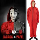 La casa de papel Salvador Dali cosplay suit red Velcro suits and masks Halloween Party Costume