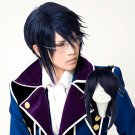 K Project Munakata Reisi cosplay wig dark purple short Comic-Con Halloween Party Anime wigs