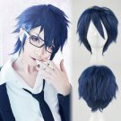 K Project Munakata Reisi cosplay wig dark blue short Comic-Con Halloween Party Anime wigs