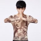 Tattoo t-shirts Free Size High elastic unisex Asian style pattern 1 cosplay Halloween party Costume