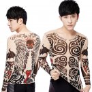 Tattoo t-shirts Free Size High elastic unisex Asian style pattern 4 cosplay Halloween party Costume