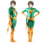X-men Jean Grey Phoenix Cosplay zentai Bodysuit green enamel leather Halloween party Costume