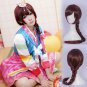 Overwatch ow D.Va cosplay wig brown braids Halloween Comic-Con Party Anime wigs