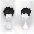 Overwatch ow Shimada Genji cosplay wig black Slicked-back Halloween Party Anime wigs