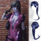 Overwatch ow Widowmaker cosplay wig deep purple Ponytail Halloween Comic-Con Party Anime wigs