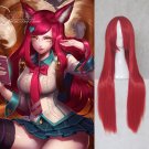 LOL Ahri cosplay wigs red long straight Halloween Comic-Con Party Anime wig