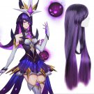 LOL Syndra  cosplay wigs deep purple straight Halloween Comic-Con Party Anime wig
