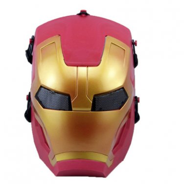 Marve's Superhero Iron Man Tony Stark cosplay Adult Mask Halloween Party acting mask Can be opened