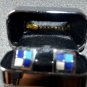 Cufflink Modern Design  Square Metalic blue white  Color Fratello  BRAND NEW