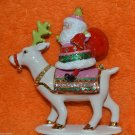 DEPARTMENT 56 BEJEWELED COLLECTION SANTA RIDING REINDEER  JEWELED BOX NEW IN BOX