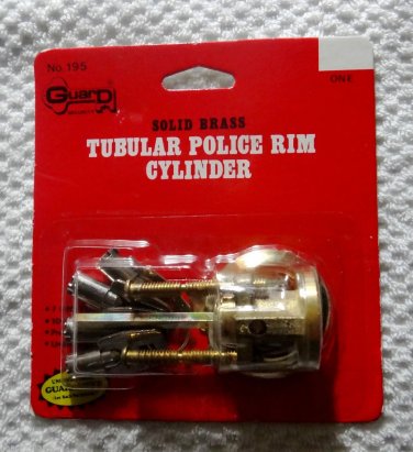 SOLID BRASS TUBULAR POLICE RIM CYLINDER BY GUARD SECURITY BRAND NEW