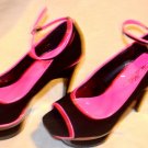 WOMEN'S SHOE PENCIL HEELS BY WILD ROSE SIZE 6.5M MICA 13 BLACK VELVET NEW