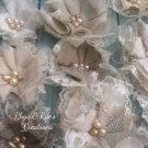 Wholesale Rustic Wedding Fabric Flowers - Linen and Lace Flowers