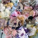 Wholesale Lot of 100 Vintage Wedding Fabric Flowers, Hair Flowers, Wedding Decorations