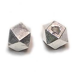 silver faceted beads
