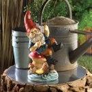 Enchanting Fishing Gnome Solar Statue